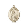 14kt solid gold St. Kilian patron saint medal pendant, 3/4 x 1/2 inches, handcrafted by Bliss