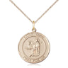 14kt Gold Filled St. Luke the Apostle Patron Saint Medal Necklace 3/4 x 5/8 inches 18 inch Chain by Bliss