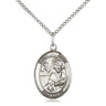 Sterling Silver St. Mark the Evangelist Medal Necklace 3/4 inch by Bliss Manufacturing USA