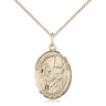 14kt Gold Filled St. Mary Magdalene Medal Necklace 3/4 inch by Bliss Manufacturing USA