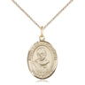 Gold Filled St. Maximilian Kolbe patron saint medal necklace 3/4 x 1/2 inches 18 inch chain Bliss