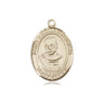 14kt Solid Gold St. Maximilian Kolbe patron saint medal pendant 3/4 x 1/2 inches Bliss