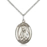 Sterling Silver St. Martha Patron Saint Medal Necklace 3/4 x 1/2 inches with 18 inch Chain by Bliss