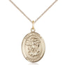 14kt Gold Filled St. Michael the Archangel Patron Saint Medal Necklace 3/4 x 1/2 inch on 18 inch Chain by Bliss