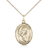 14kt Gold Filled St. Philomena Medal Necklace 3/4 inch by 1/2 inch with 18 inch chain by Bliss Manufacturing