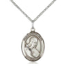 Sterling Silver St. Philomena Medal Necklace 3/4 inch by 1/2 inch with 18 inch chain by Bliss Manufacturing