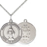 Sterling Silver Virgen Milagrosa Miraculous Medal Necklace 3/4x5/8 with 18 inch Chain by Bliss