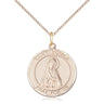 14kt Gold Filled St. Monica patron saint medal necklace with 18 inch chain, 3/4 x 5/8 inches, handcrafted by Bliss