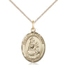 14kt Gold Filled Our Lady of Loretto Medal Necklace 3/4 x 1/2 inch on 18 inch chain by Bliss Manufacturing