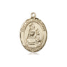 14kt solid gold Our Lady of Loretto medal pendant 3/4 x 1/2 inches handcrafted by Bliss Manufacturing