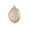 14kt Solid Gold St. Patrick Patron Saint Medal Pendant 3/4 x 1/2 inches by Bliss Manufacturing