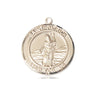 14kt Solid Gold St. Patrick Patron Saint Medal Pendant 3/4 x 5/8 inches handcrafted by Bliss