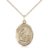 14kt Gold Filled St. Bonaventure Catholic Patron Saint Medal Necklace 3/4 x 1/2 inch on 18 inch Chain by Bliss