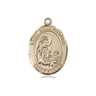 14kt Solid Gold St. Bonaventure Catholic Patron Saint Medal Pendant 3/4 x 1/2 inch by Bliss Manufacturing