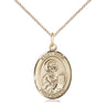 14kt Gold Filled St. Paul the Apostle Patron Saint Medal Necklace 3/4 x 1/2 inches with 18 inch curb chain by Bliss
