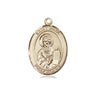 14kt solid gold St. Paul the Apostle medal pendant, 3/4 x 1/2 inches, handcrafted by Bliss USA