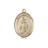 14kt solid gold St. Peregrine Laziosi medal pendant 3/4 x 1/2 inches handcrafted by Bliss Manufacturing