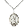 Sterling Silver St. Peter the Apostle Patron Saint Medal Necklace 3/4 x 1/2 inch with 18 inch chain by Bliss Manufacturing
