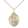 14kt Gold Filled St. Raphael the Archangel Patron Saint Medal Necklace 3/4 inch by 1/2 inch with 18 inch chain by Bliss