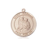 14kt Solid Gold St. Raphael the Archangel Catholic medal pendant 3/4 x 5/8 inches by Bliss Manufacturing