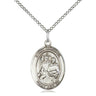 Sterling Silver St. Raphael the Archangel Catholic medal necklace 3/4 x 1/2 on 18 inch chain by Bliss