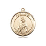 14kt solid gold St. Rita of Cascia patron saint medal pendant 3/4 x 5/8 handcrafted by Bliss Manufacturing