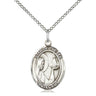 Sterling Silver Our Lady Star of the Sea Medal Necklace 3/4 inch 18 inch Chain Bliss USA