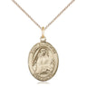14kt Gold Filled St. Edith Stein Patron Saint Medal Necklace 3/4 x 1/2 inch 18 inch Chain Bliss
