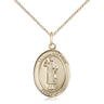 Gold Filled St. Stephen the Martyr patron saint medal necklace 3/4 inch with 18 inch chain by Bliss Manufacturing