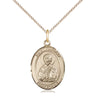 14kt gold filled St. Timothy patron saint medal necklace, 18 inch curb chain, handcrafted by Bliss