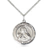 Sterling Silver St. Theresa Patron Saint Medal Necklace 3/4 x 5/8 inch with 18 inch chain by Bliss