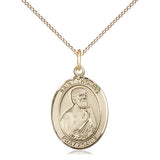 14kt Gold Filled St. Thomas the Apostle patron saint medal necklace with 18 inch curb chain, handmade by Bliss USA