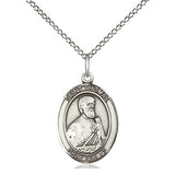 Sterling Silver St. Thomas the Apostle Patron Saint Medal Necklace 3/4x1/2 inch with 18 inch chain by Bliss
