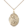 Gold Filled St. William of Rochester Patron Saint Medal Necklace 3/4 x 1/2 inch with 18 inch chain by Bliss