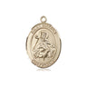 14kt solid gold St. William of Rochester patron saint medal pendant 3/4 x 1/2 inch by Bliss Manufacturing