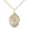 Gold Filled Our Lady of La Vang Catholic medal necklace 3/4 x 1/2 inch pendant on 18 inch chain by Bliss
