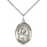 Sterling silver Our Lady of La Vang Catholic medal necklace 3/4 x 1/2 inch pendant on 18 inch chain by Bliss