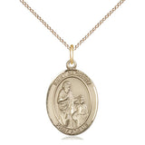 14kt Gold Filled St. Zachary Catholic Patron Saint Medal Necklace 3/4x1/2 inch with 18 inch Chain by Bliss