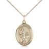 14kt Gold Filled St. Zachary Catholic Patron Saint Medal Necklace 3/4x1/2 inch with 18 inch Chain by Bliss