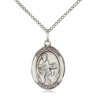 Sterling Silver St. Zachary Patron Saint Medal Necklace 3/4 inch by Bliss Manufacturing