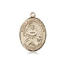 14kt solid gold St. Julie Billiart patron saint medal pendant 3/4 inch by 1/2 inch handcrafted by Bliss