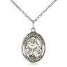 Sterling Silver St. Julie Billiart Patron Saint Medal Necklace 3/4 x 1/2 inches 18 inch chain Bliss