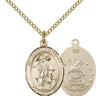 14kt gold filled Guardian Angel Air Force medal necklace 3/4 x 1/2 inches with 18 inch chain by Bliss