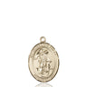 14kt solid gold Guardian Angel medal pendant 3/4 inch by 1/2 inch handcrafted by Bliss