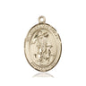 14kt Solid Gold Guardian Angel Paratrooper Medal Pendant 3/4 x 1/2 inches by Bliss Manufacturing