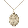 14kt Gold Filled St. Valentine of Rome Catholic patron saint medal necklace 3/4 inch with 18 inch chain by Bliss