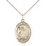 14kt Gold Filled St. Bridget of Sweden Patron Saint Medal Necklace 3/4 x 1/2 on 18 inch Chain by Bliss