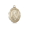 14kt Solid Gold St. Brigid of Ireland Patron Saint Medal Pendant 3/4 x 1/2 Medium Handcrafted by Bliss