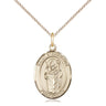 Gold Filled St. Stanislaus patron saint medal necklace 3/4 inch with 18 inch chain by Bliss Manufacturing