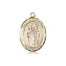 14kt Solid Gold St. Stanislaus patron saint medal pendant, 3/4 x 1/2 inch Medium size, handmade by Bliss